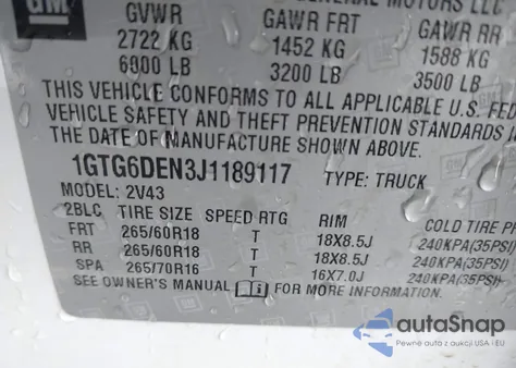 2018 GMC Canyon Slt z USA, uszkodzony, nr VIN 1GTG6DEN3J1189117